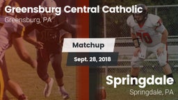 Matchup: Greensburg Cent Cath vs. Springdale  2018