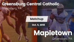 Matchup: Greensburg Cent Cath vs. Mapletown  2018