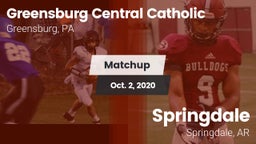 Matchup: Greensburg Cent Cath vs. Springdale  2020