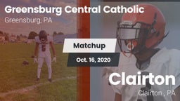 Matchup: Greensburg Cent Cath vs. Clairton  2020