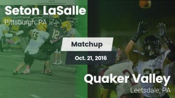 Matchup: Seton LaSalle vs. Quaker Valley  2016