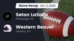 Recap: Seton LaSalle  vs. Western Beaver  2020