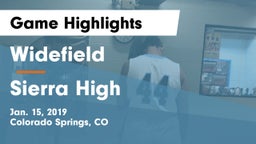 Widefield  vs Sierra High Game Highlights - Jan. 15, 2019