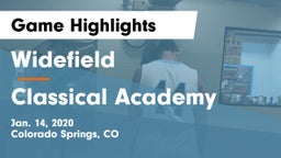Widefield  vs Classical Academy  Game Highlights - Jan. 14, 2020