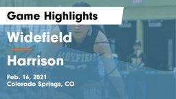 Widefield  vs Harrison Game Highlights - Feb. 16, 2021