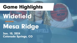 Widefield  vs Mesa Ridge  Game Highlights - Jan. 10, 2024