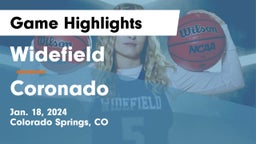 Widefield  vs Coronado  Game Highlights - Jan. 18, 2024