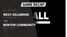 Recap: West Delaware  vs. Benton Community 2015