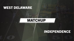 Matchup: West Delaware High vs. Independence  2016