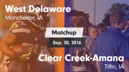Matchup: West Delaware High vs. Clear Creek-Amana  2016