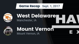 Recap: West Delaware  vs. Mount Vernon  2017