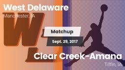 Matchup: West Delaware High vs. Clear Creek-Amana 2017