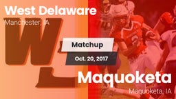 Matchup: West Delaware High vs. Maquoketa  2017