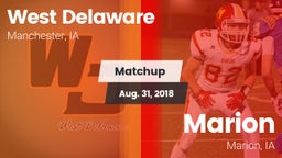 Matchup: West Delaware High vs. Marion  2018