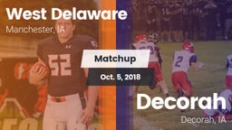 Matchup: West Delaware High vs. Decorah  2018