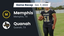 Recap: Memphis  vs. Quanah  2022
