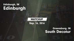 Matchup: Edinburgh vs. South Decatur  2016