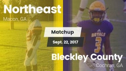 Matchup: Northeast vs. Bleckley County  2017