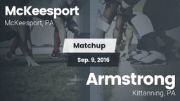 Matchup: McKeesport vs. Armstrong  2016