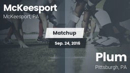 Matchup: McKeesport vs. Plum  2016