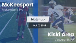 Matchup: McKeesport vs. Kiski Area  2016