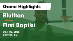 Bluffton  vs First Baptist  Game Highlights - Dec. 22, 2020