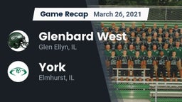 Recap: Glenbard West  vs. York  2021