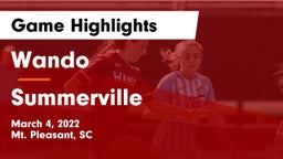 Wando  vs Summerville  Game Highlights - March 4, 2022