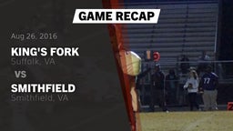 Recap: King's Fork  vs. Smithfield  2016