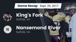 Recap: King's Fork  vs. Nansemond River  2017