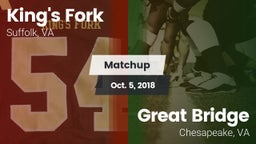 Matchup: King's Fork vs. Great Bridge  2018