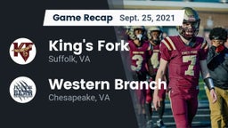 Recap: King's Fork  vs. Western Branch  2021