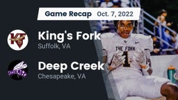 Recap: King's Fork  vs. Deep Creek  2022
