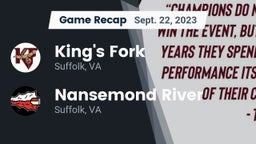 Recap: King's Fork  vs. Nansemond River  2023