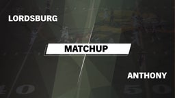 Matchup: Lordsburg vs. Anthony  2016