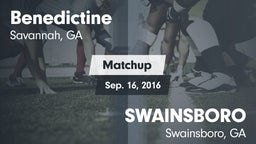 Matchup: Benedictine vs. SWAINSBORO  2016