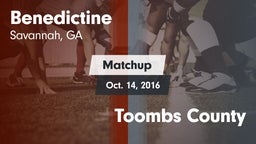 Matchup: Benedictine vs. Toombs County 2016