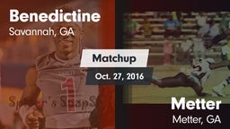 Matchup: Benedictine vs. Metter  2016