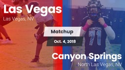 Matchup: Las Vegas High vs. Canyon Springs  2018