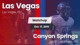 Matchup: Las Vegas High vs. Canyon Springs  2019