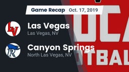 Recap: Las Vegas  vs. Canyon Springs  2019