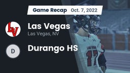 Recap: Las Vegas  vs. Durango HS 2022