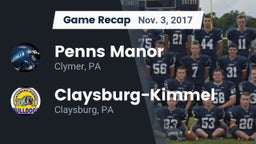 Recap: Penns Manor  vs. Claysburg-Kimmel  2017