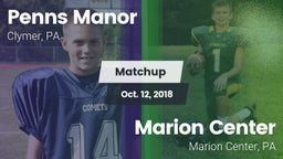 Matchup: Penns Manor vs. Marion Center  2018