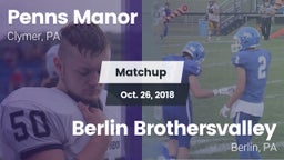Matchup: Penns Manor vs. Berlin Brothersvalley  2018