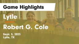 Lytle  vs Robert G. Cole  Game Highlights - Sept. 5, 2023