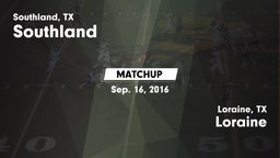 Matchup: Southland vs. Loraine  2016