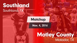 Matchup: Southland vs. Motley County  2016