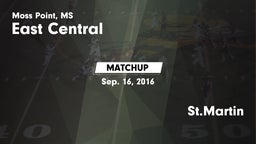 Matchup: East Central vs. St.Martin 2016