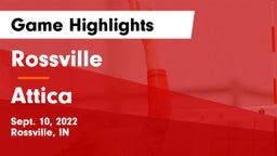Rossville  vs Attica  Game Highlights - Sept. 10, 2022
